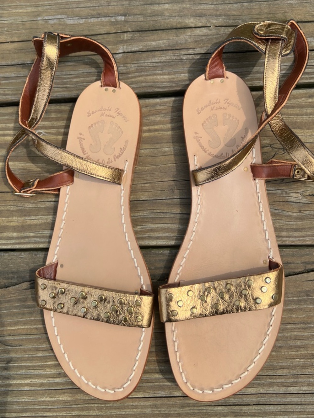 Handcrafted Sandali Tipici Maiori Positano Amalfi Coast Leather Sandals Italy 40